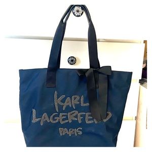 Karl Lagerfeld Navy tote